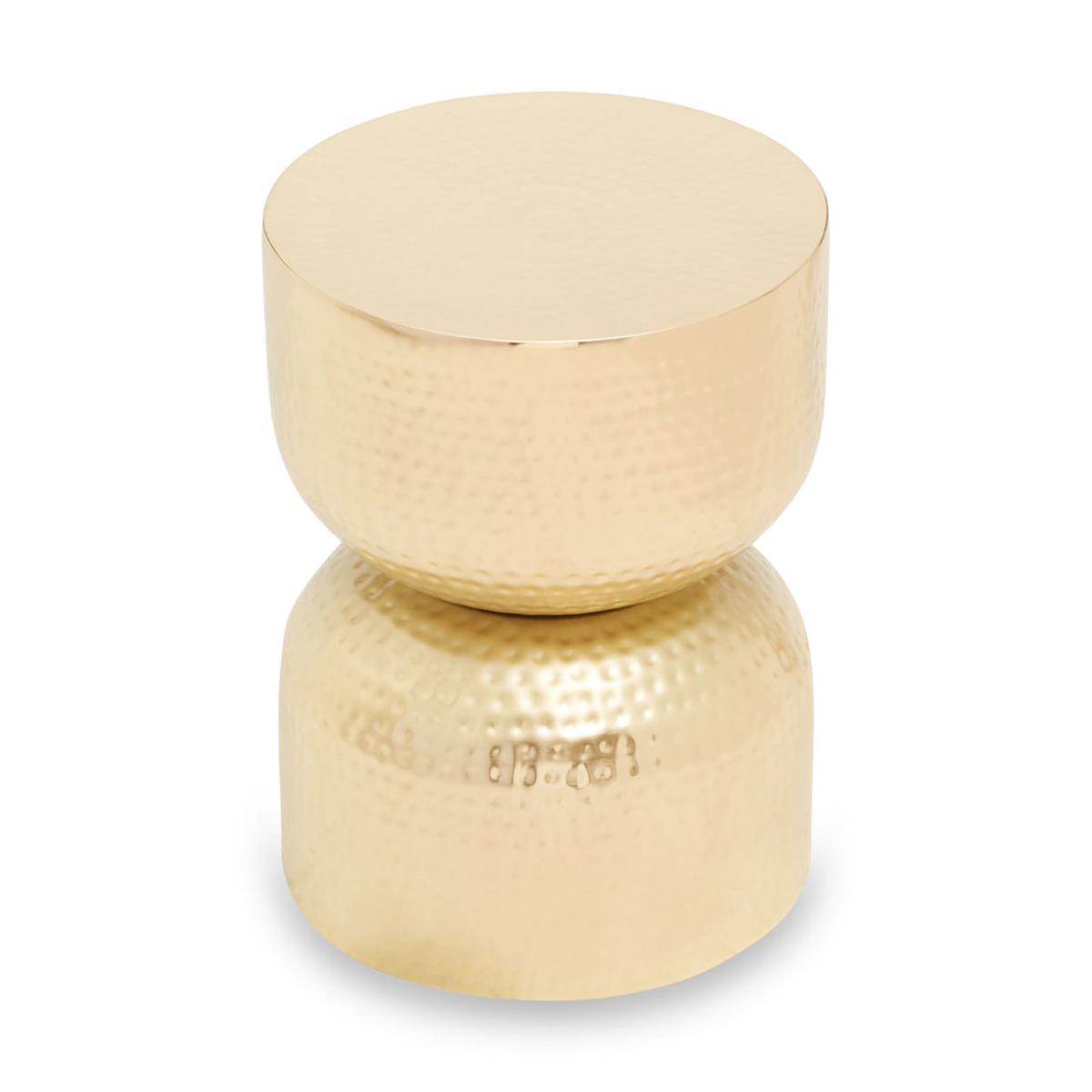 Olivia's Rabia Invertyed Bowl Drum Style Side Table in Gold – image 2