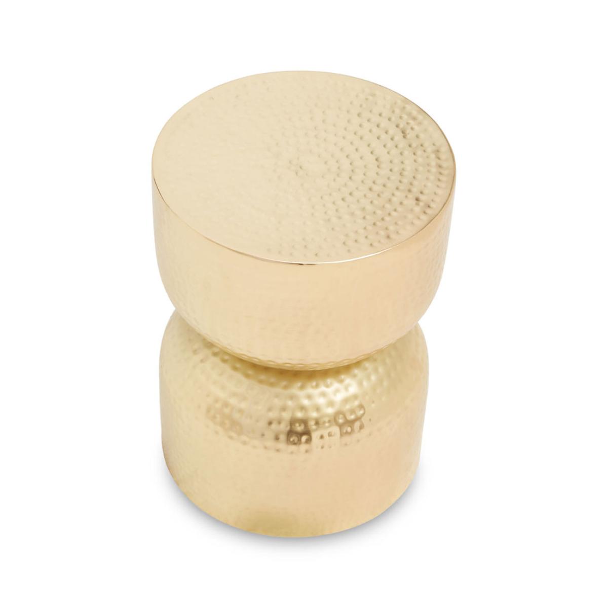 Olivia's Rabia Invertyed Bowl Drum Style Side Table in Gold – image 3