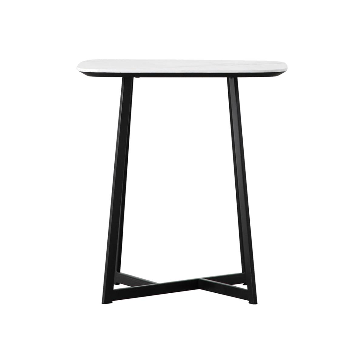 Gallery Interiors Finsbury Side Table in White Marble – image 1