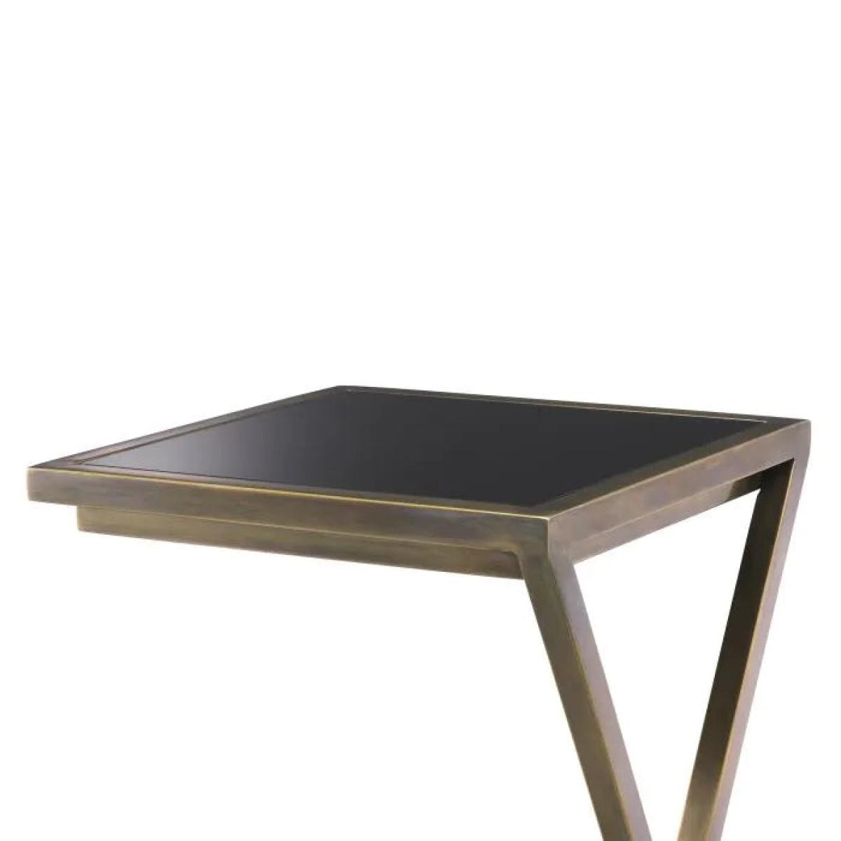 Eichholtz Cross Side Table in Vintage Brass Finish – image 3