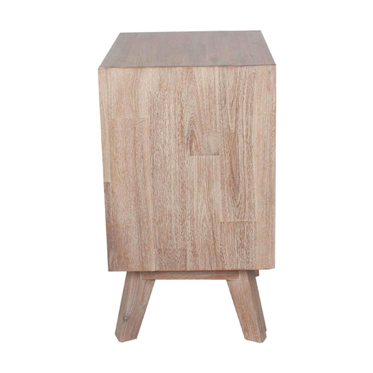 Olivia's Melville Acacia Wood 3 Drawer Bedside Unit in Sand Wash – image 3