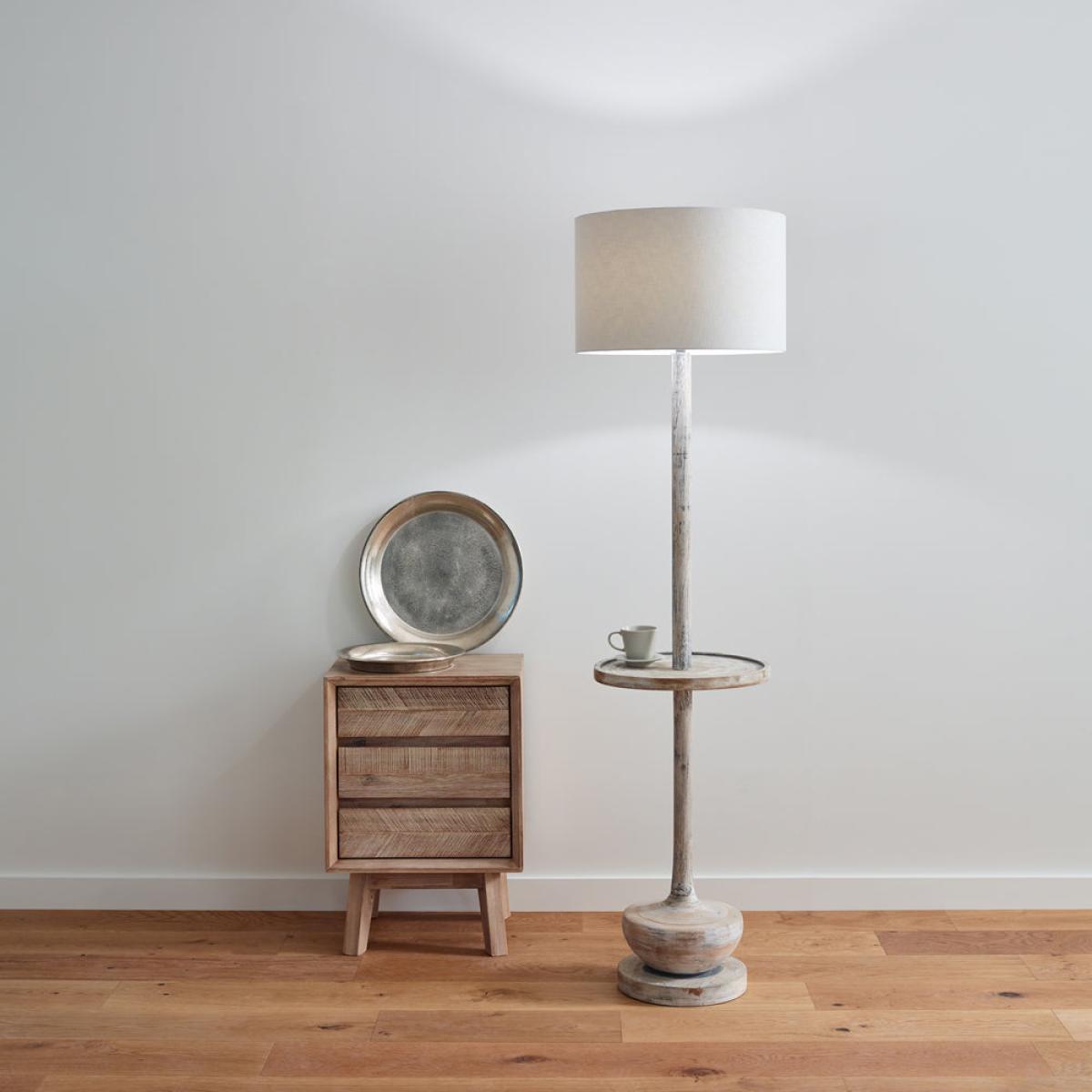 Olivia's Melville Acacia Wood 3 Drawer Bedside Unit in Sand Wash – image 5