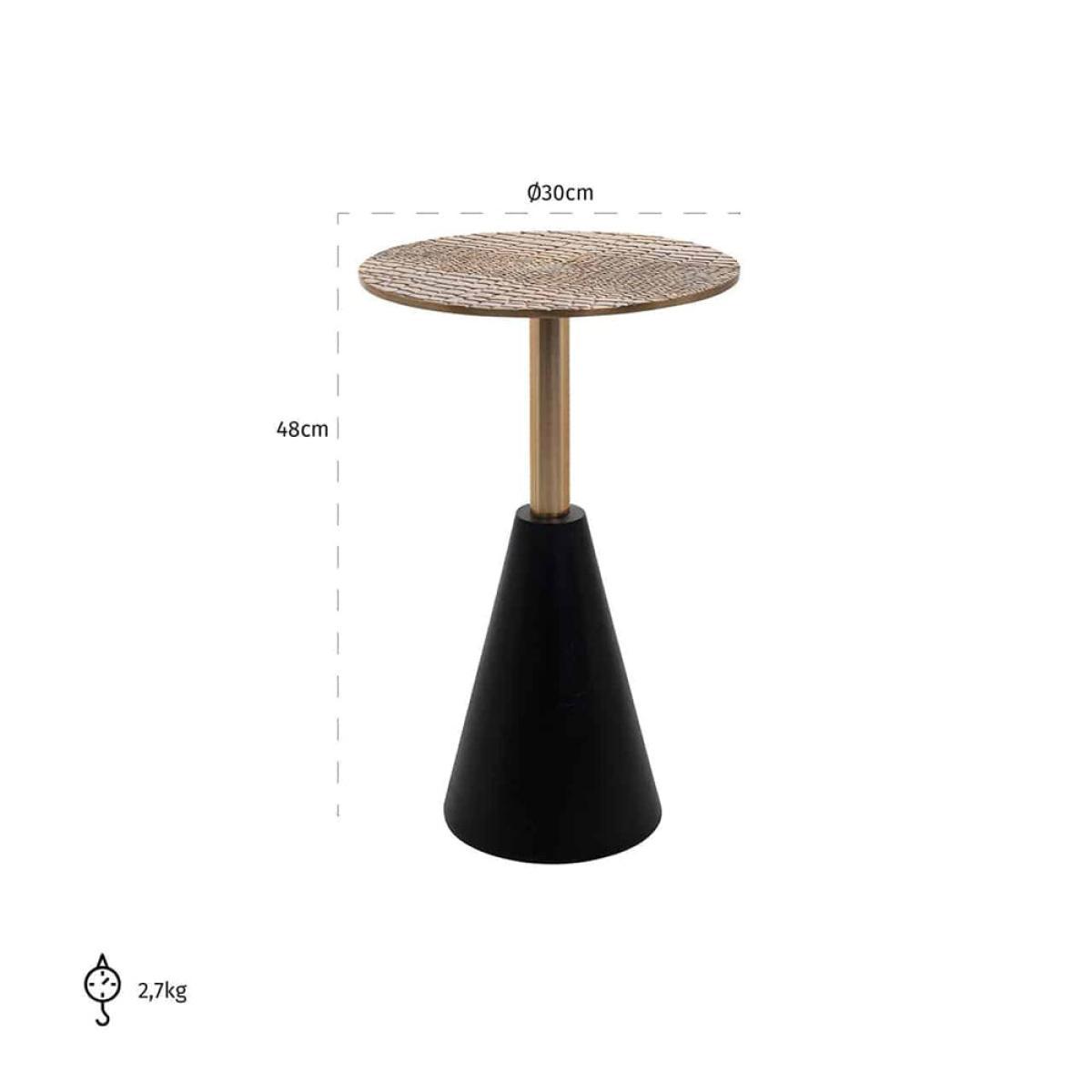 Richmond Cobra Black And Gold Side Table / Large – image 5