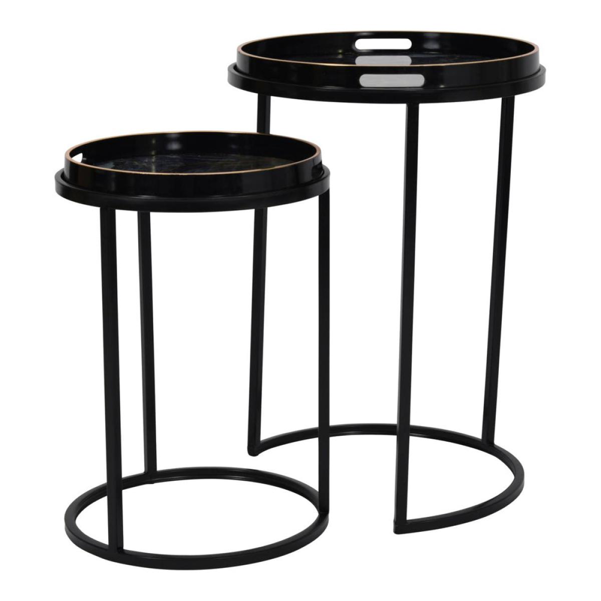 Libra Urban Botanic Collection - Vesuvius Black And Gold Set Of 2 Tables – image 2
