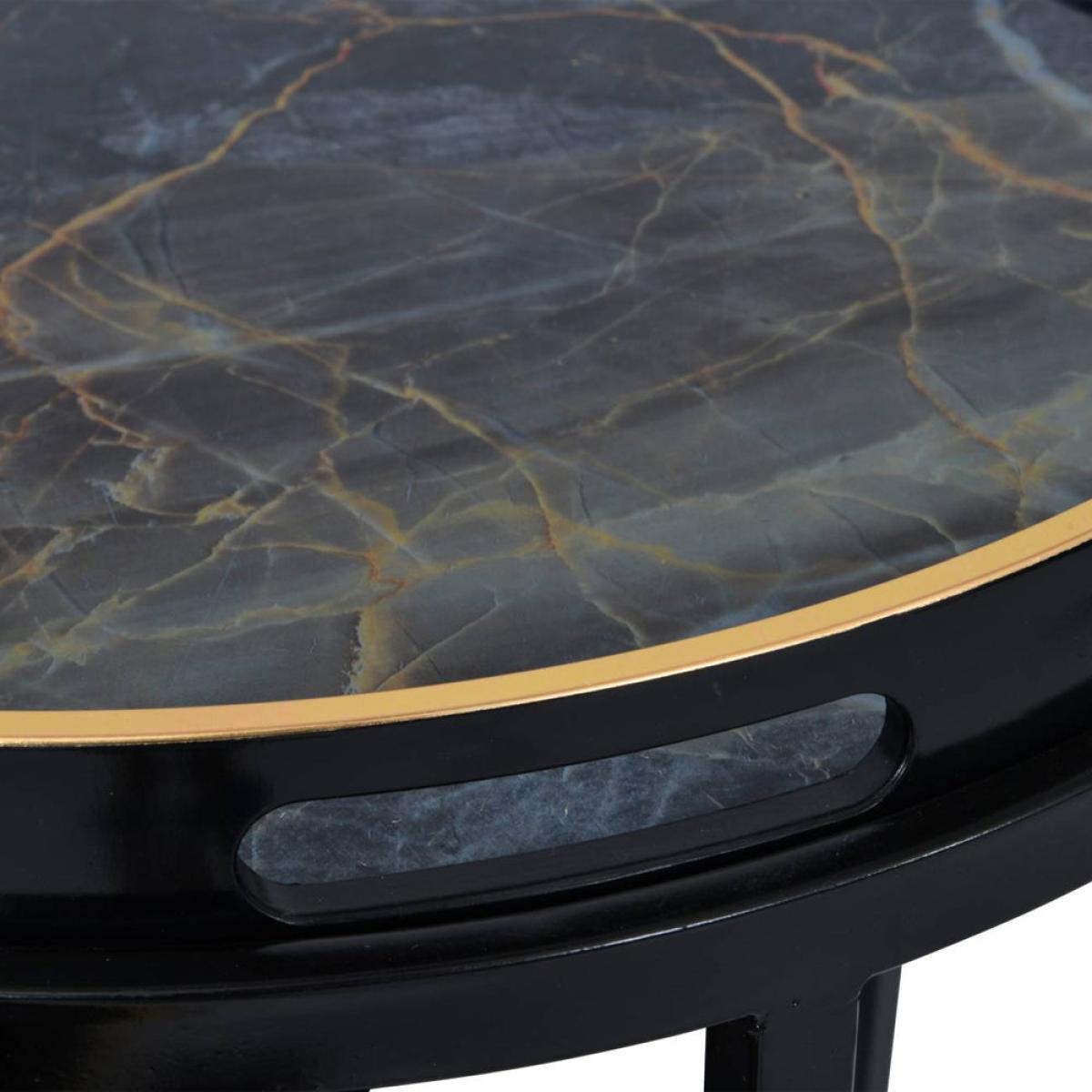 Libra Urban Botanic Collection - Vesuvius Black And Gold Set Of 2 Tables – image 5