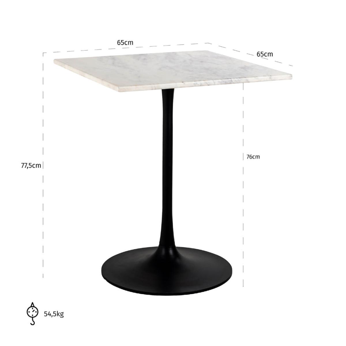 Richmond Interiors Carlten White Square Bistro Table – image 4