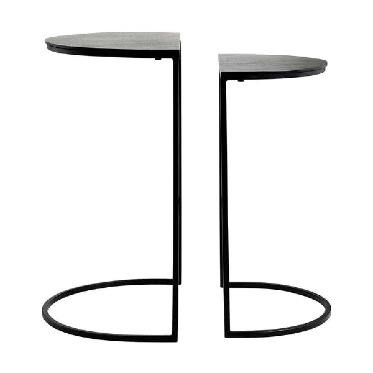 Richmond Bolder Set of 2 Black Round Side Table – image 2