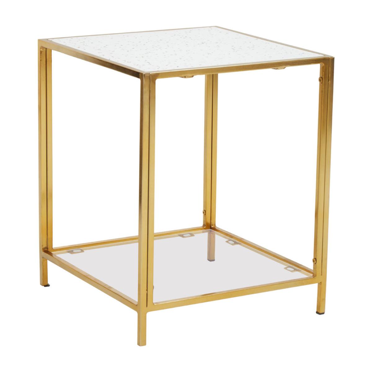 Olivia's Nova Side Table in White & Gold – image 2