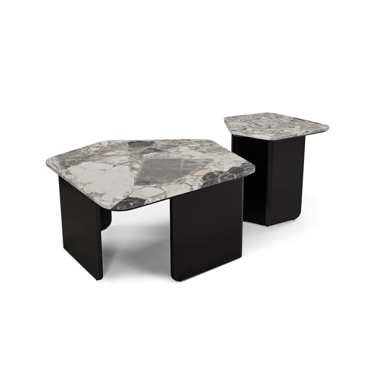 Liang & Eimil Organic End Table Oreo Grey & Matt Black – image 3
