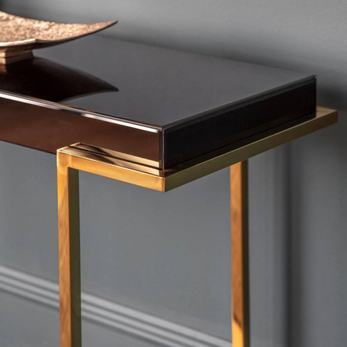 Gallery Direct Delray Black Mirrored Console – image 2