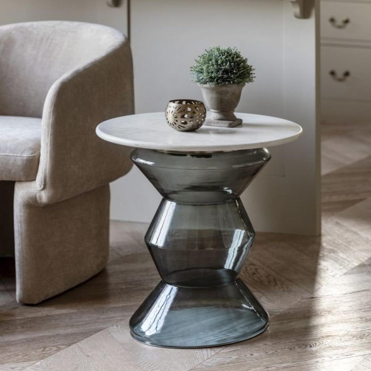 Gallery Interiors Tuscany Clear Side Table – image 2