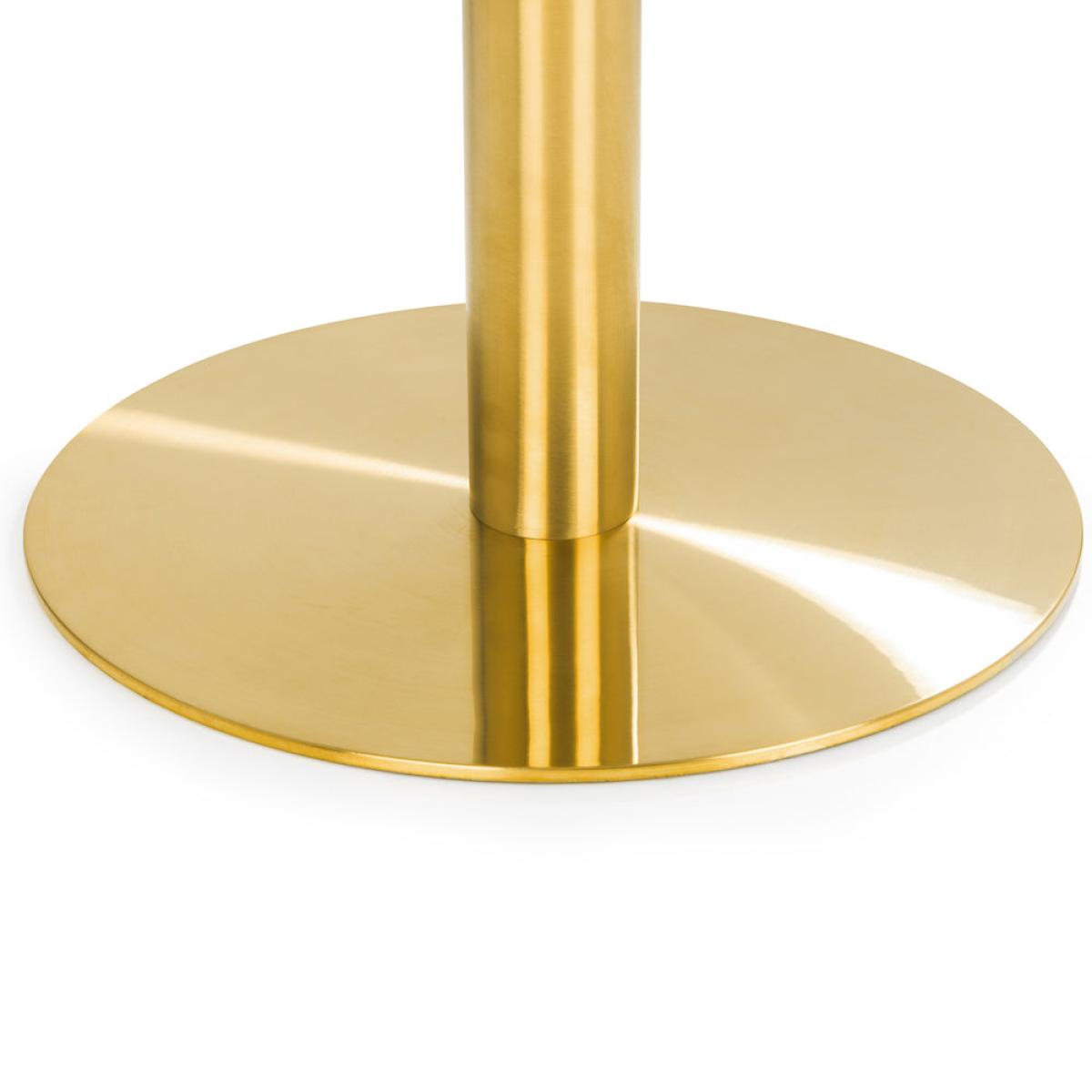 Olivia's Prio Round Pedestal Table in White & Gold – image 2