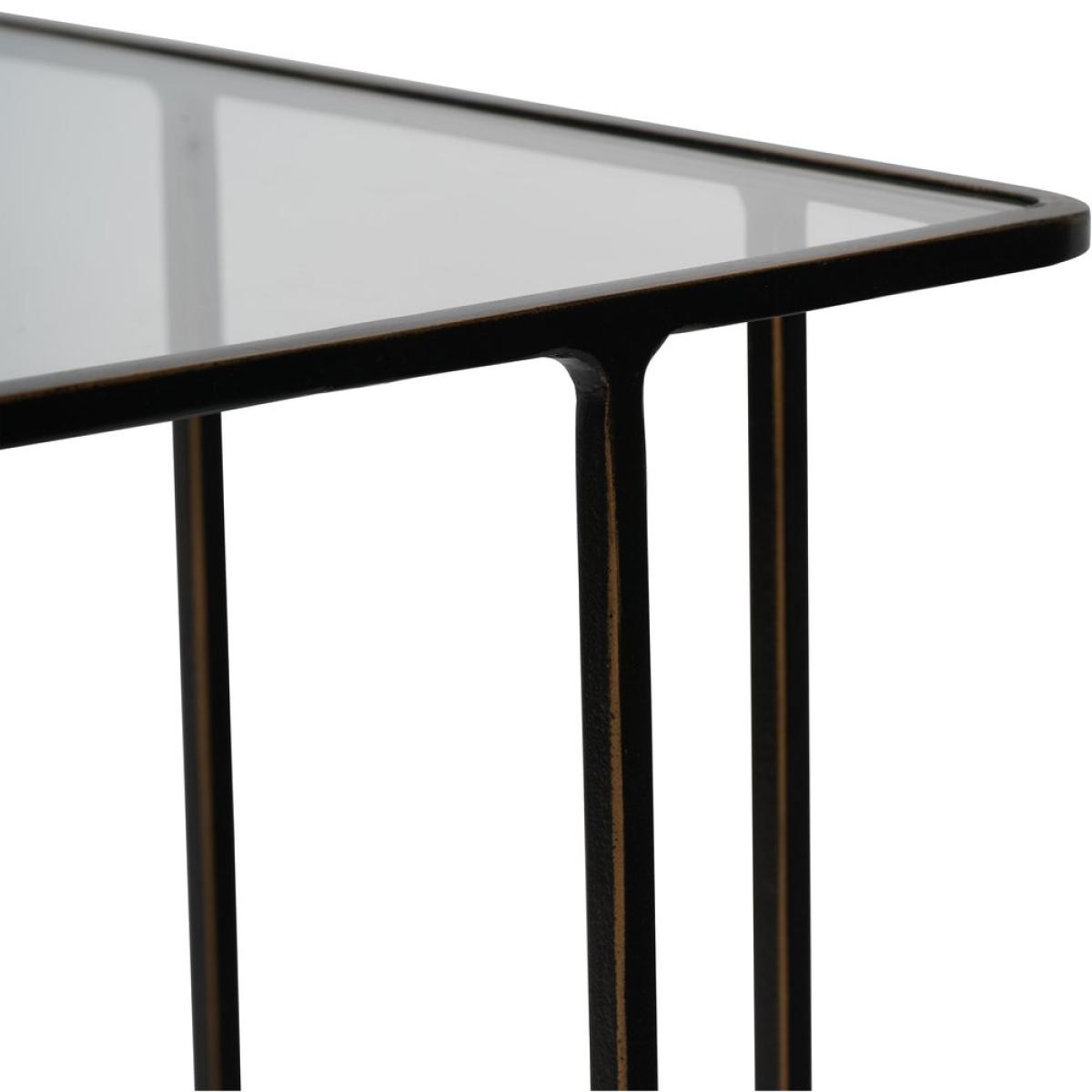 Libra Interiors Linz Set of 2 Glass and Metal Side Tables – image 2