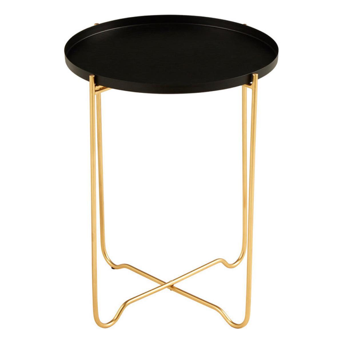 Olivia's Black Iron Top Side Table – image 2