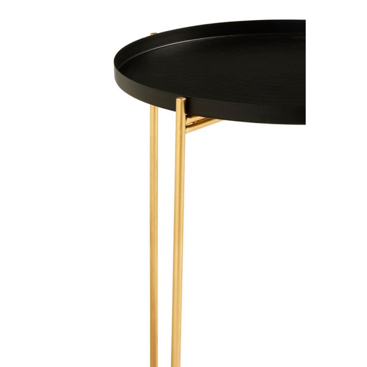 Olivia's Black Iron Top Side Table – image 3