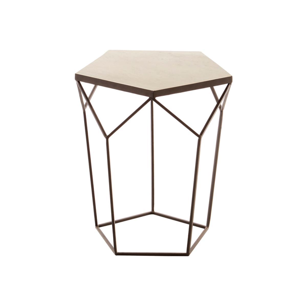 Olivia's Pentagon Marble Side Table – image 1