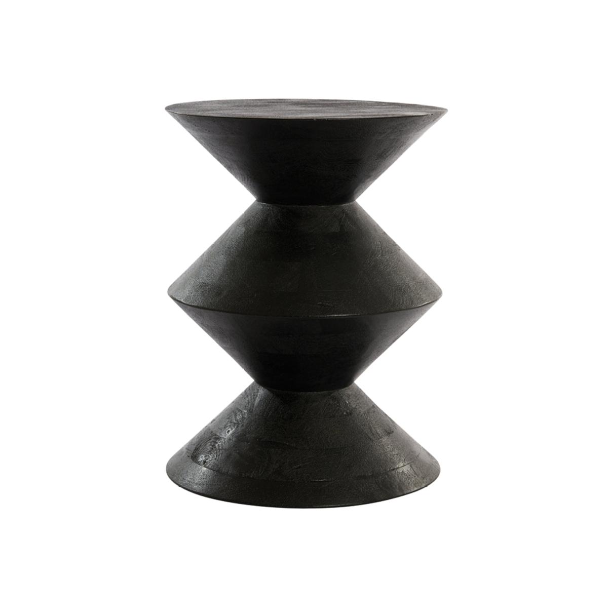 Light & Living Larus Black Mango Wood Side Table - 45x60cm – image 1