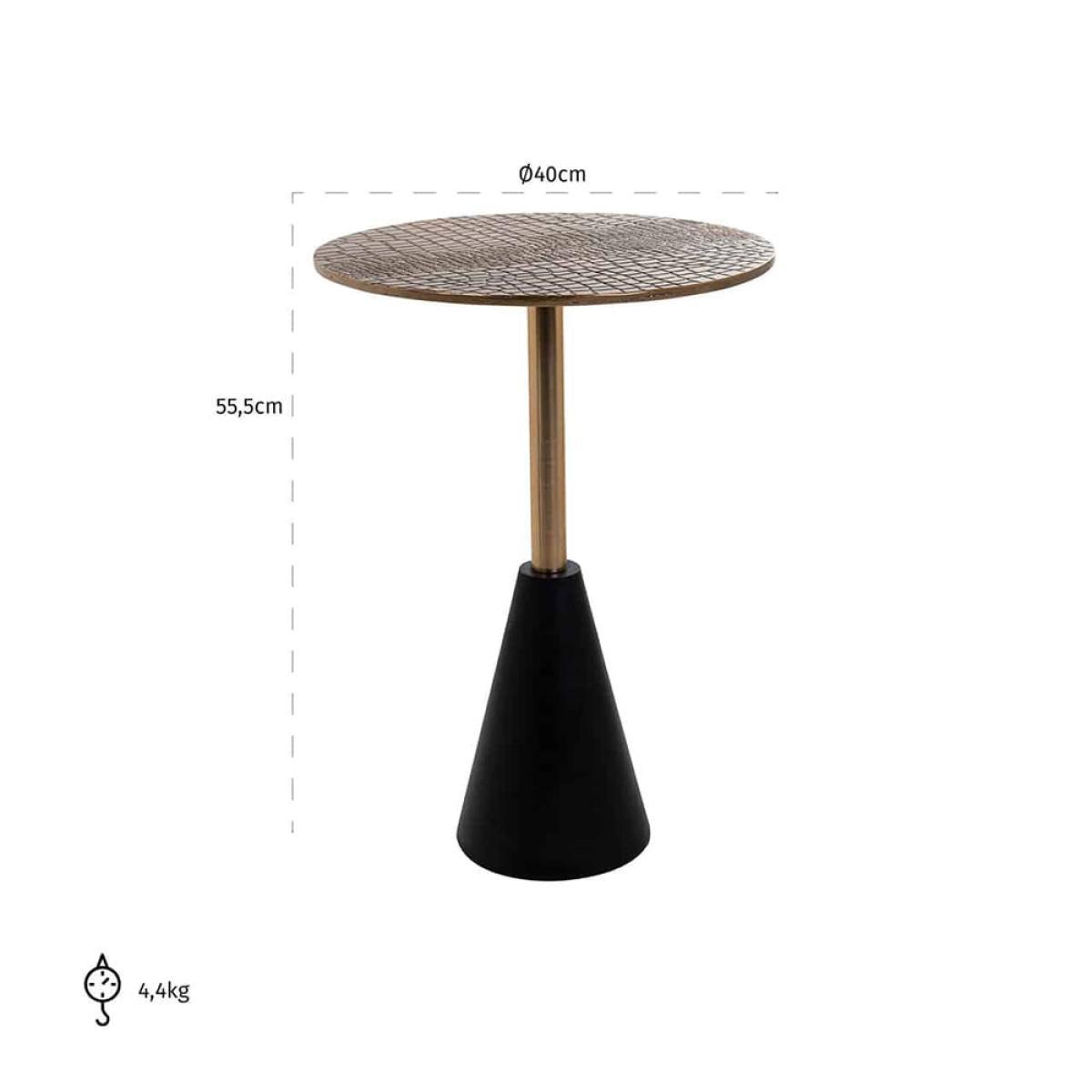 Richmond Cobra Black And Gold Side Table / Small – image 6