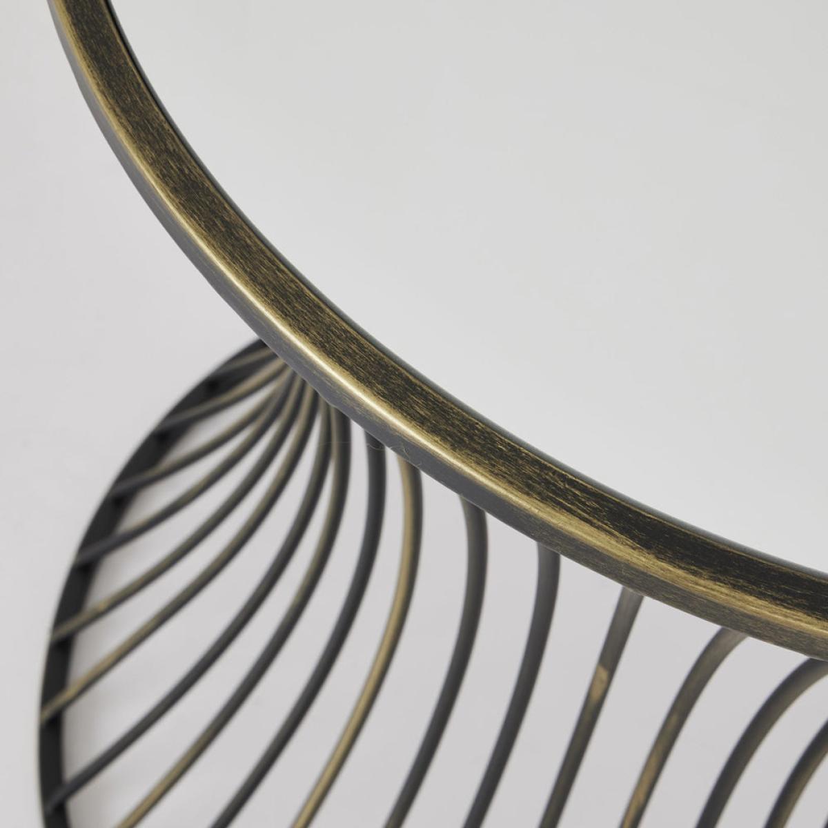 Hill Interiors Concaved Mirrored Side Table – image 4