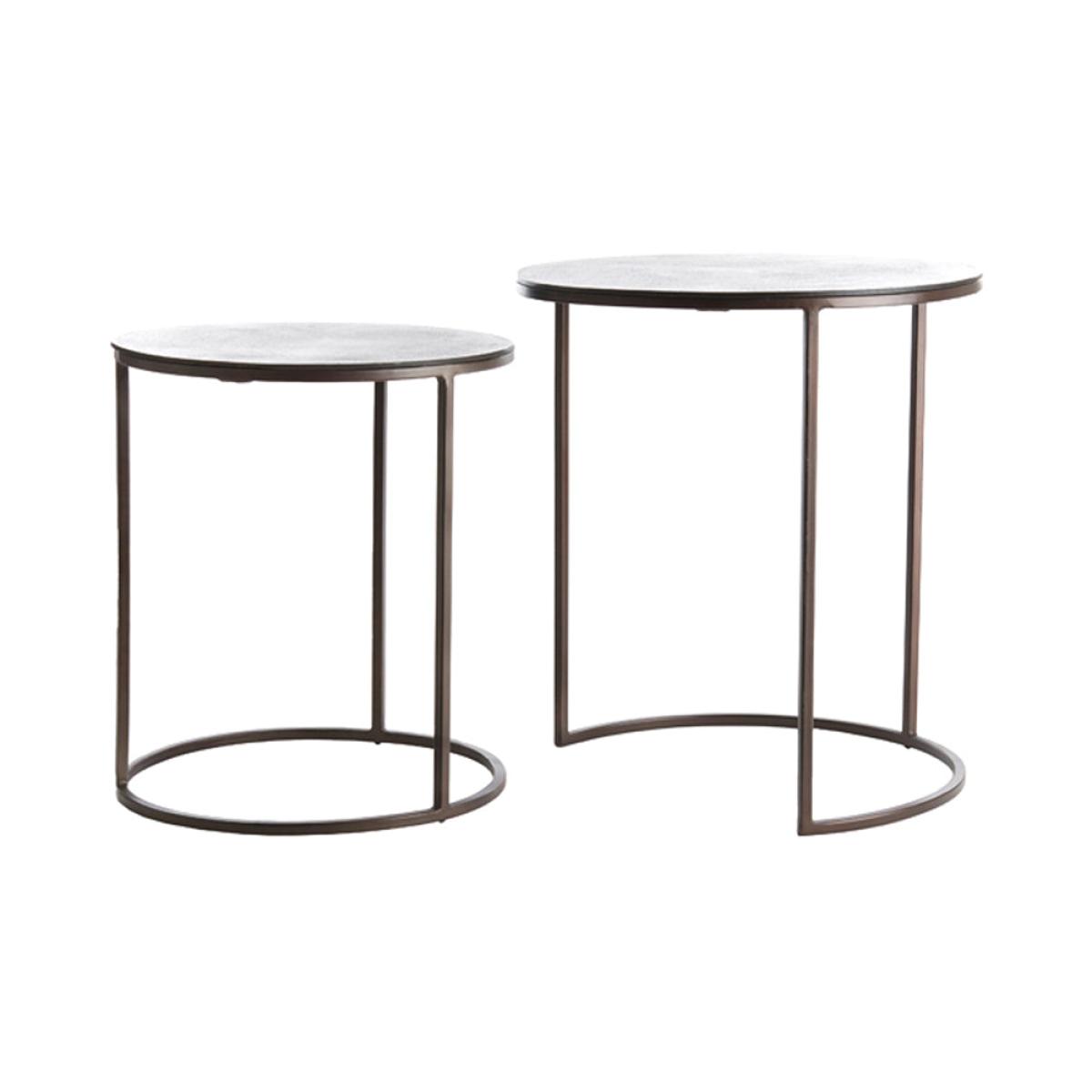 Light & Living Set of 2 Talca Side Tables - Dark Brown – image 3