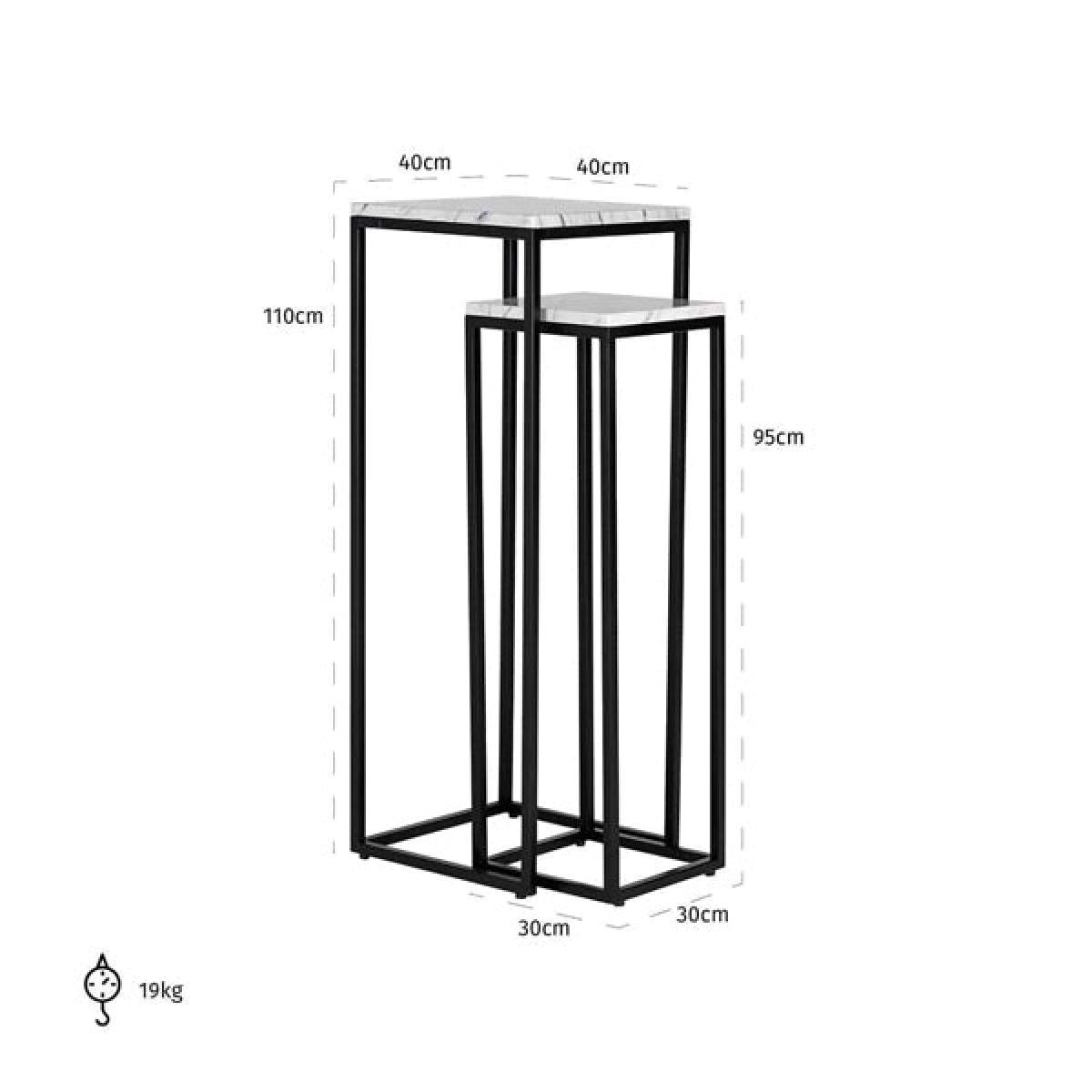 Richmond Lexington Set of 2 White Side Table – image 4