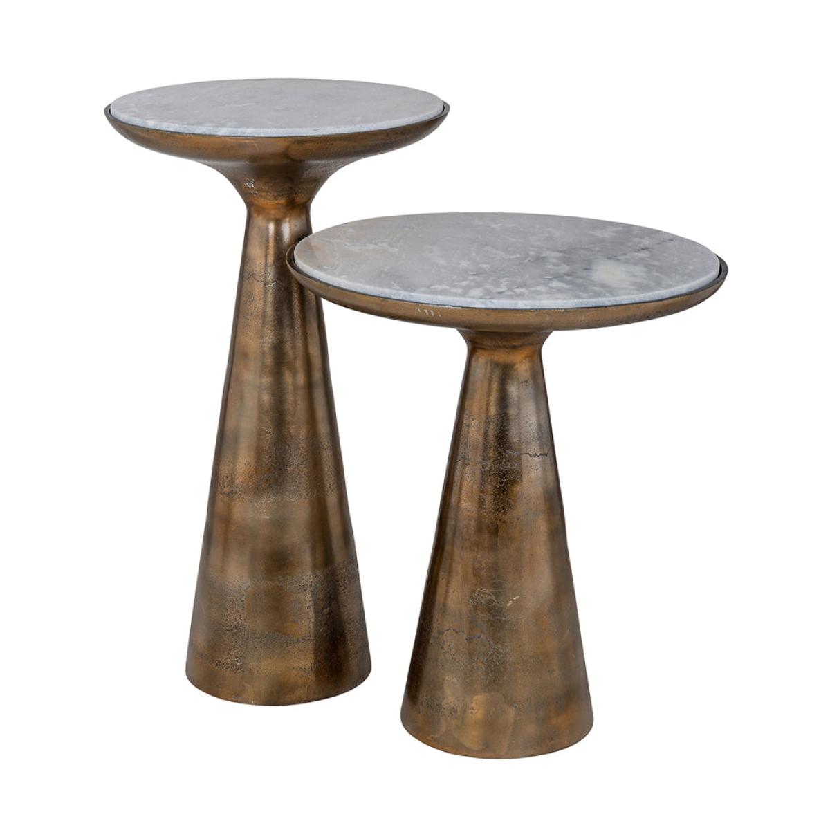 Richmond Ethan End Table in Brushed Gold | Outlet / Small – image 3