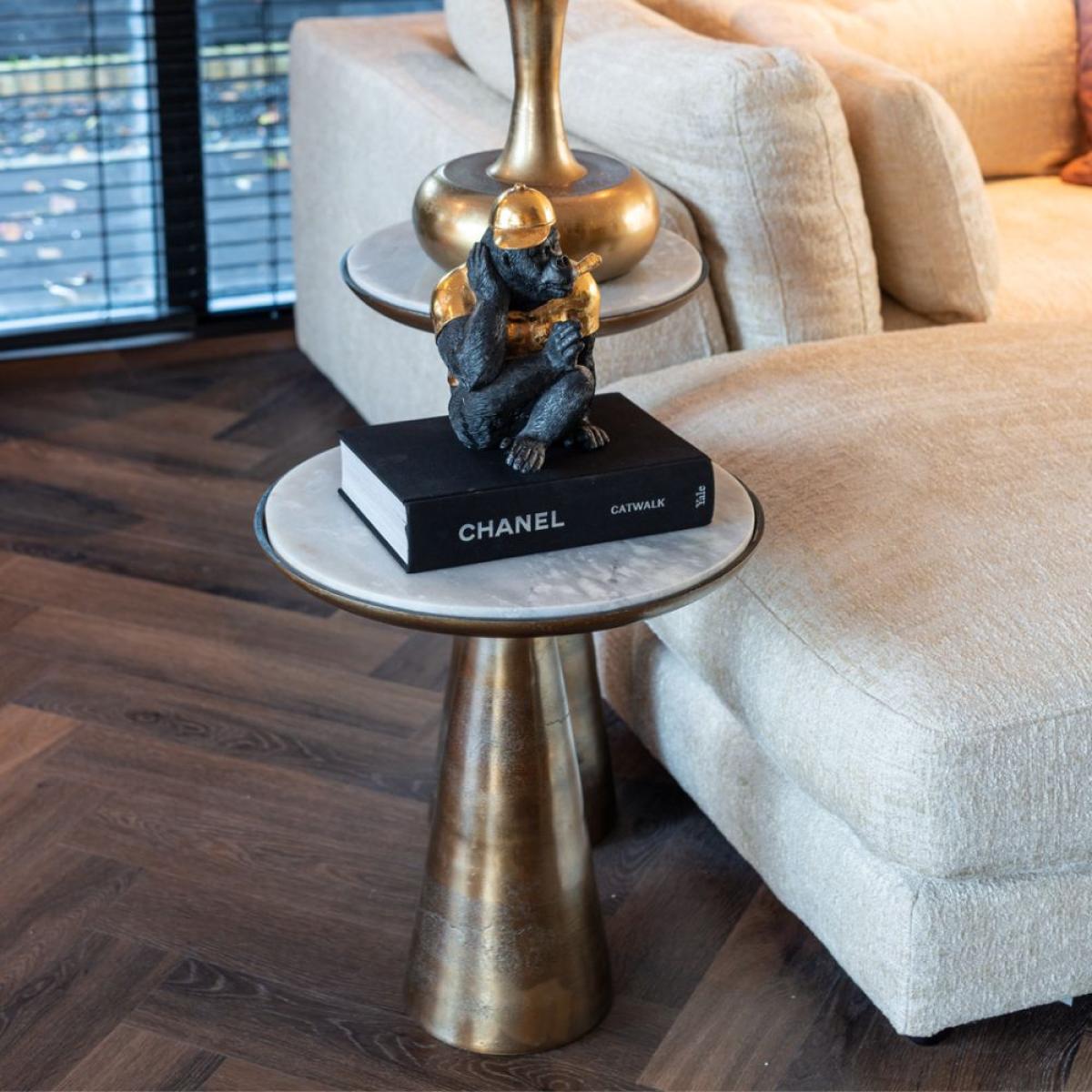 Richmond Ethan End Table in Brushed Gold | Outlet / Small – image 6