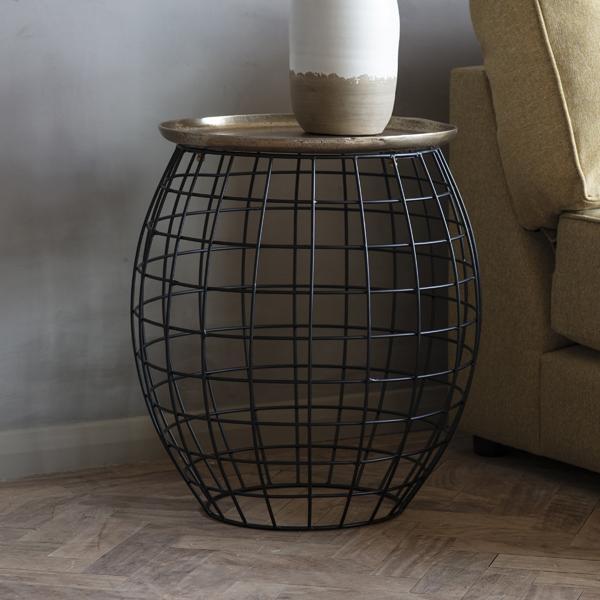Gallery Direct Rowen Side Table Antique / Gold – image 2