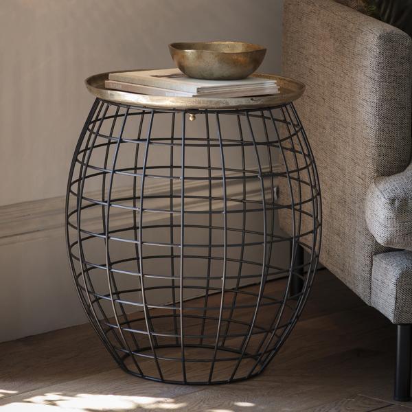 Gallery Direct Rowen Side Table Antique / Gold – image 4