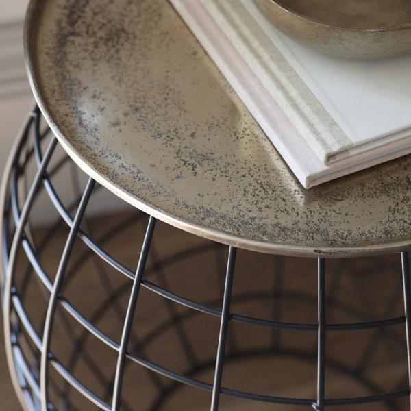 Gallery Direct Rowen Side Table Antique / Gold – image 5