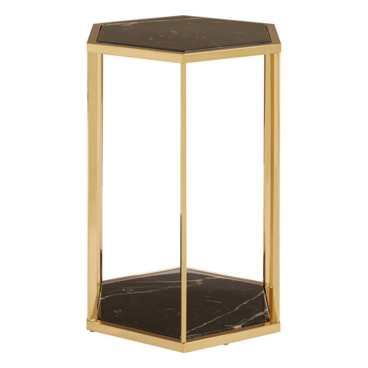Olivia's Piper Hexagon Gold Side Table – image 2