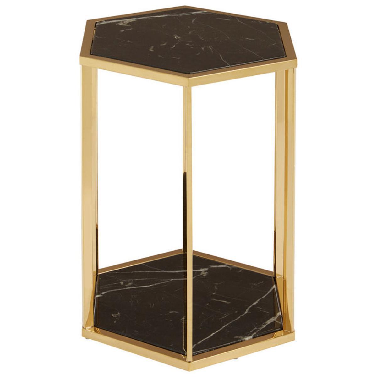 Olivia's Piper Hexagon Gold Side Table – image 3