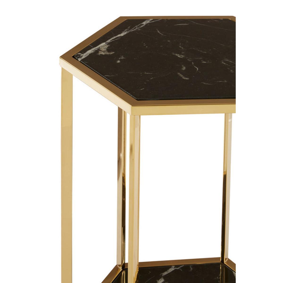 Olivia's Piper Hexagon Gold Side Table – image 5