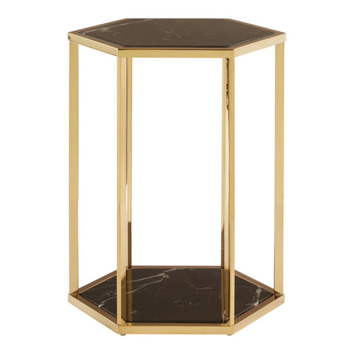Olivia's Piper Hexagon Gold Side Table – image 8