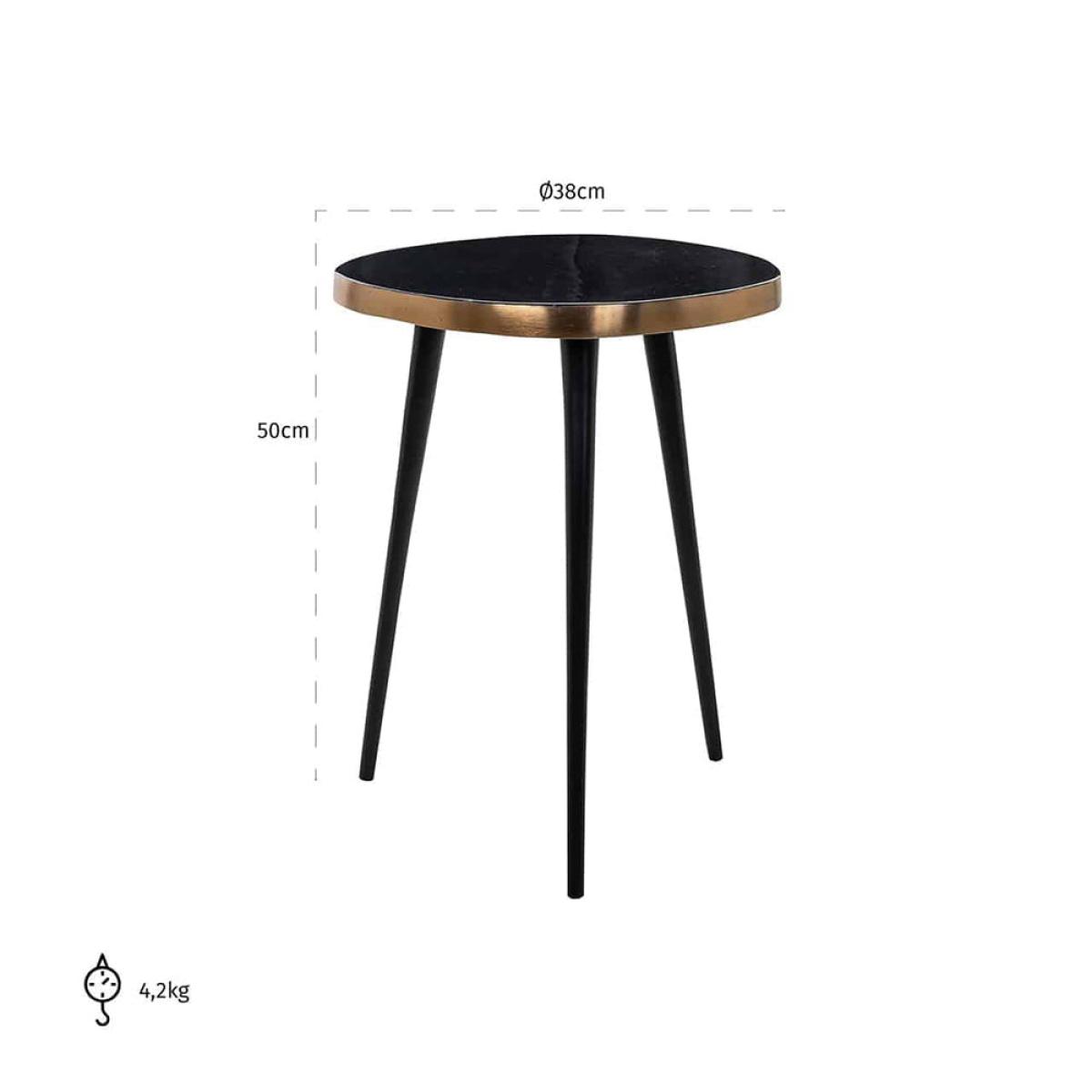 Richmond Levi Gold And Black Side Table | Outlet – image 3