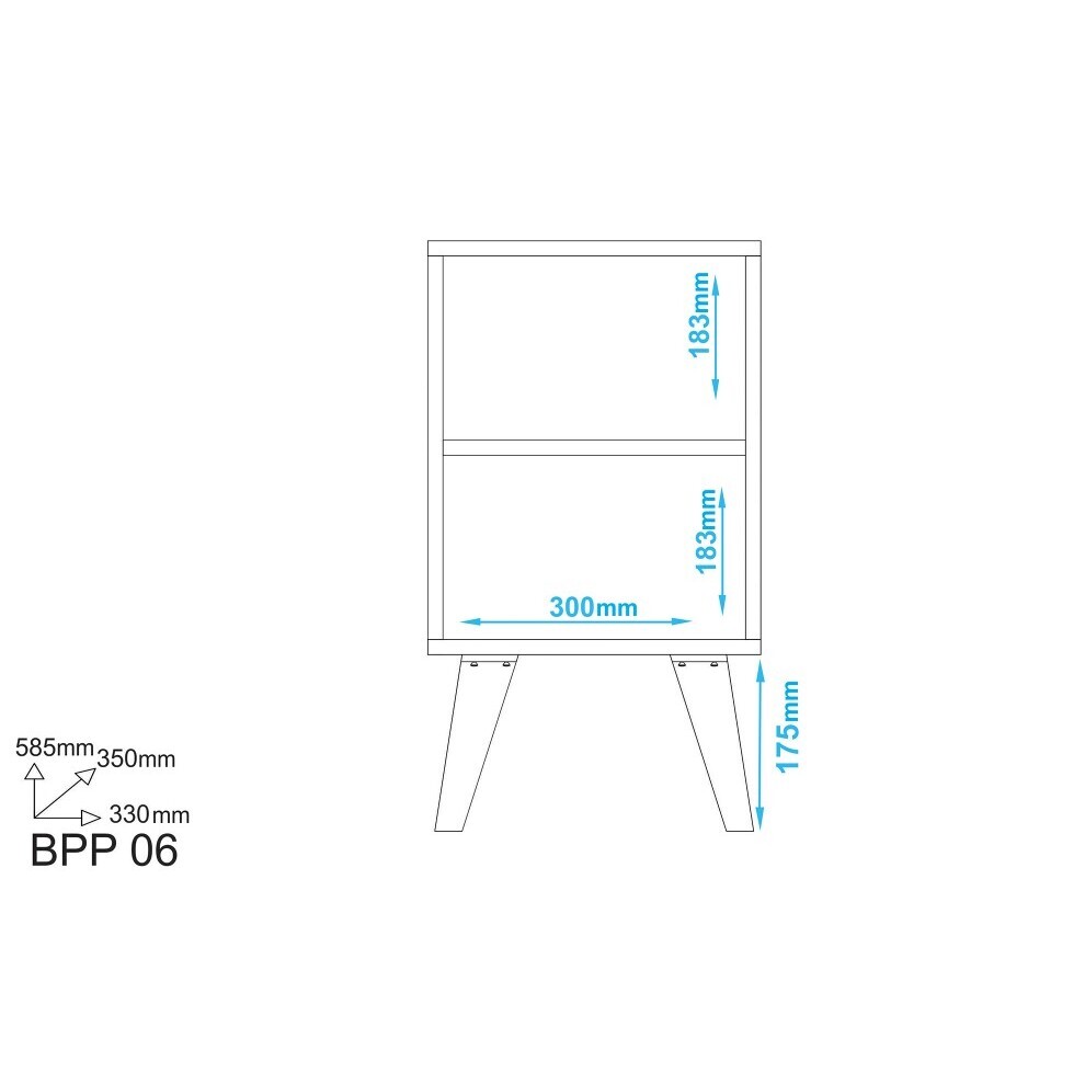 Aspen White Side Table With Door – image 4
