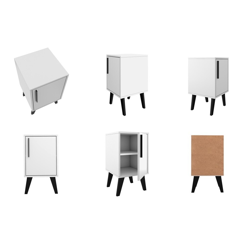 Aspen White Side Table With Door – image 5