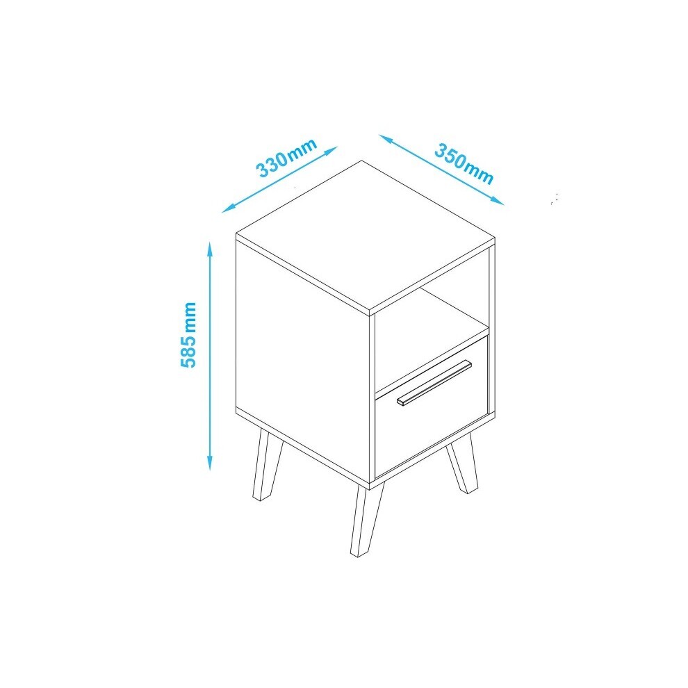 Aspen Oak Side Table With Drawer – image 3