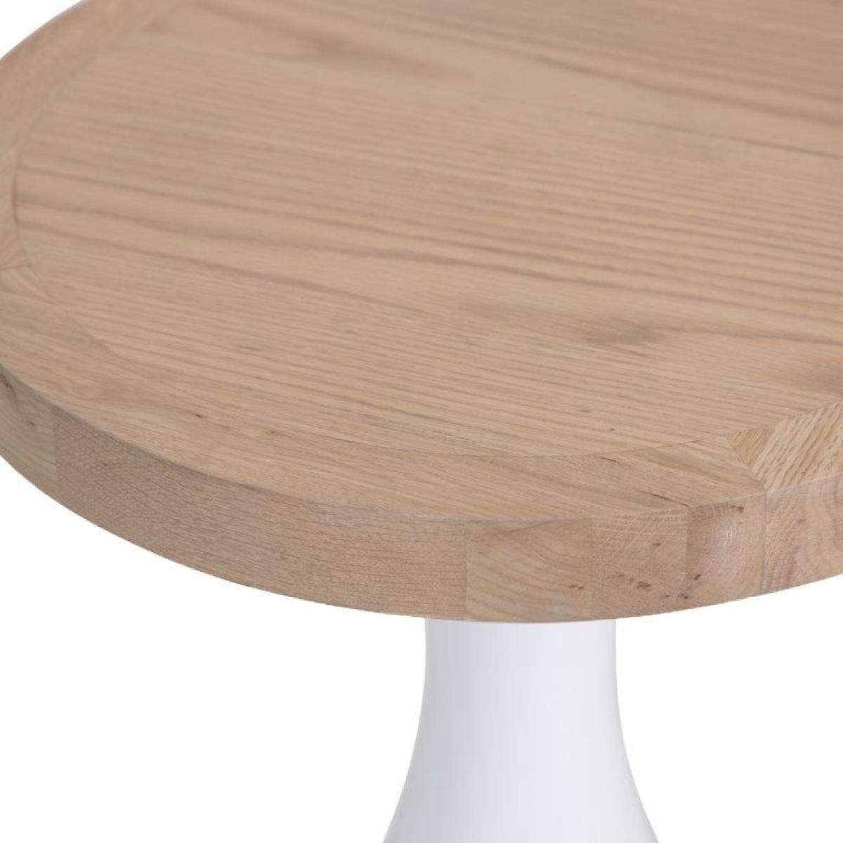 Clevedon Round Wine Table - White/Oak In LightWood/White – image 3