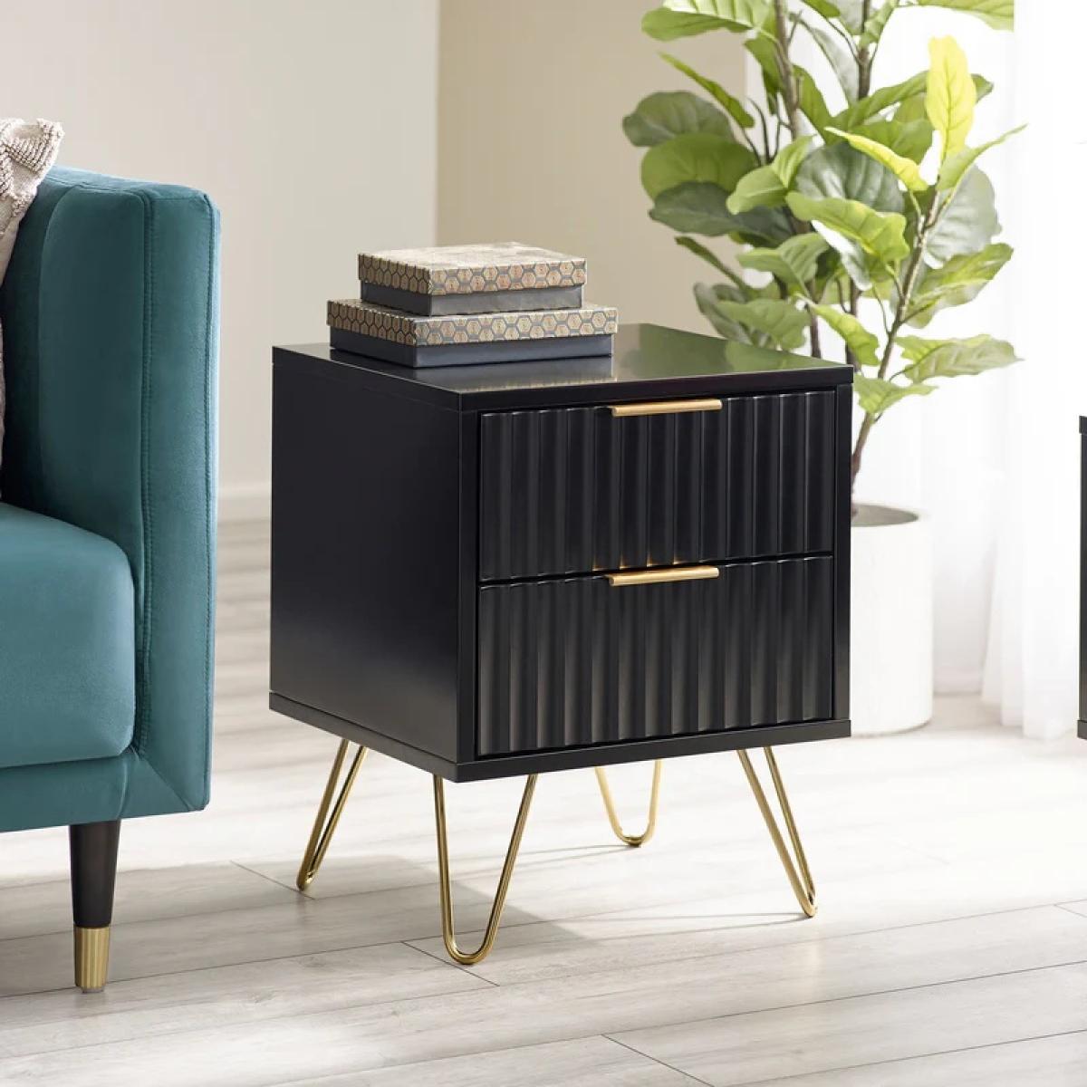 Julian Bowen Murano Lamp Table - Matt Black In MattBlack – image 1