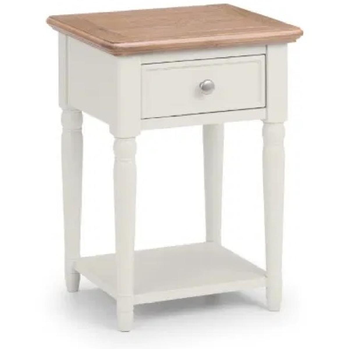 Julian Bowen Provence 1 Drawer Lamp Table In GreyOak – image 11