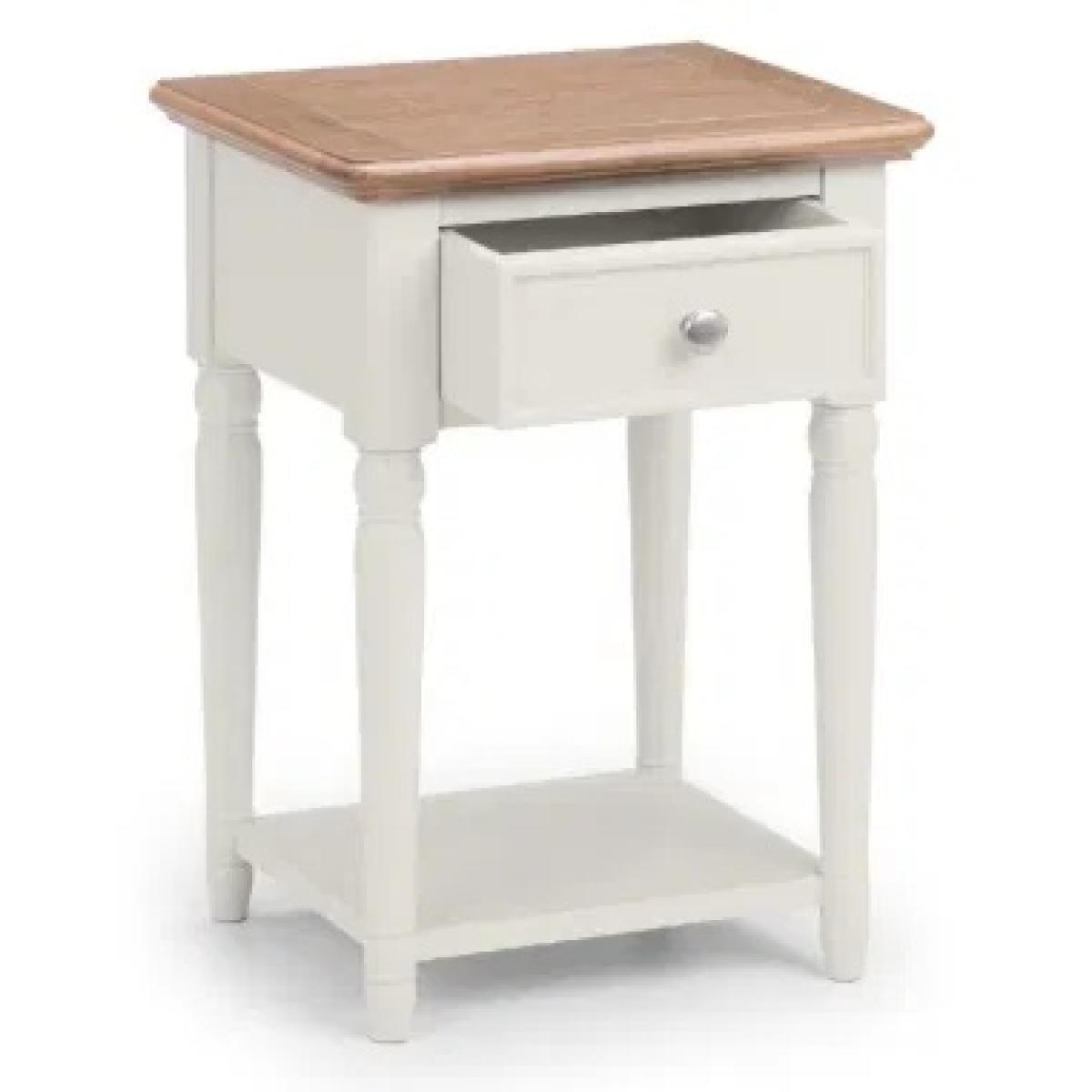 Julian Bowen Provence 1 Drawer Lamp Table In GreyOak – image 13
