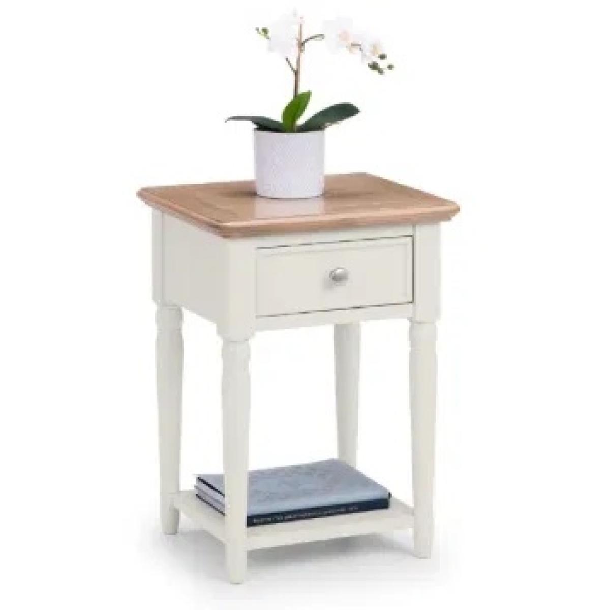 Julian Bowen Provence 1 Drawer Lamp Table In GreyOak – image 3
