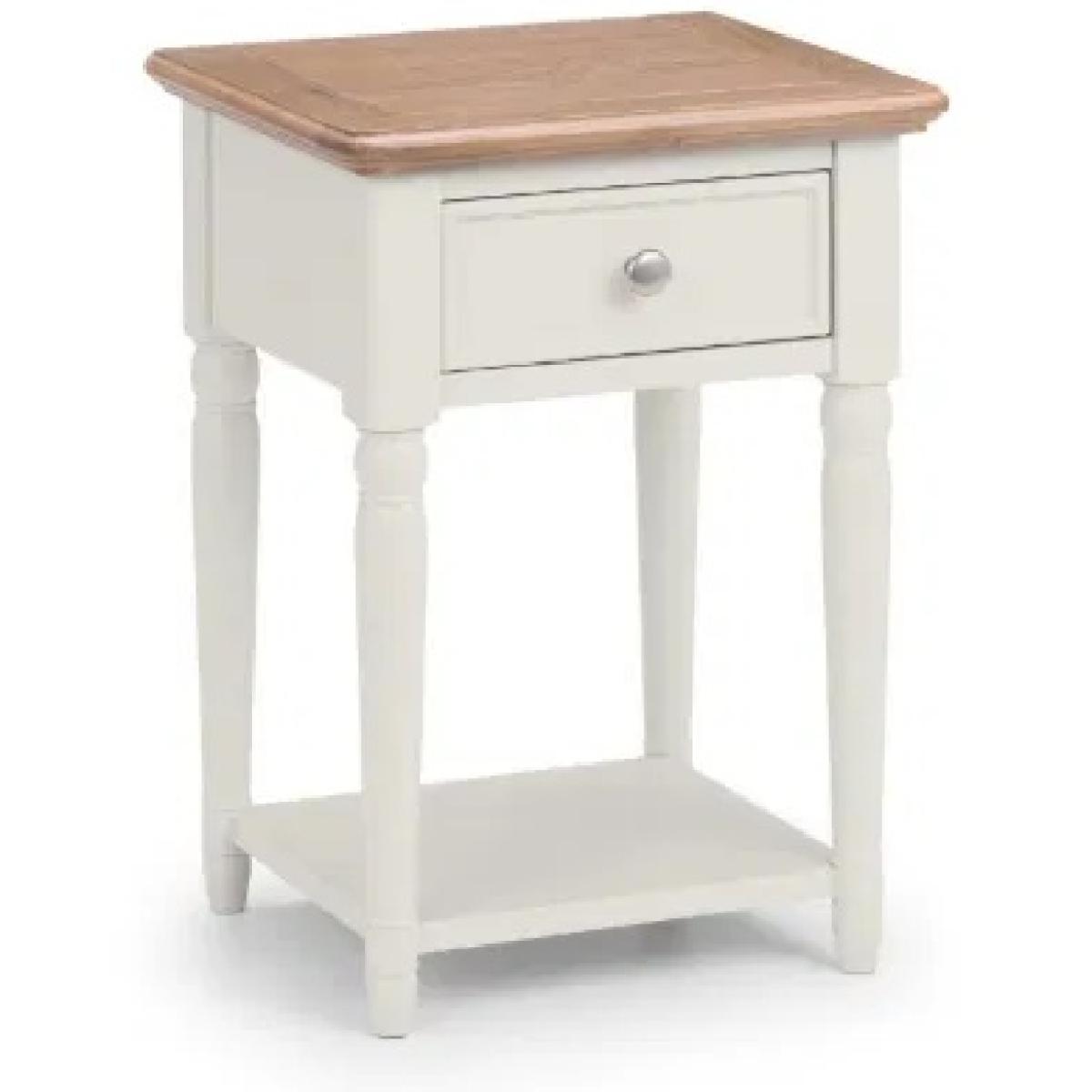 Julian Bowen Provence 1 Drawer Lamp Table In GreyOak – image 4