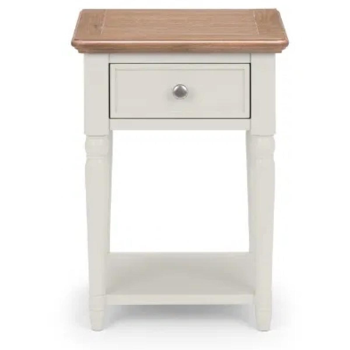 Julian Bowen Provence 1 Drawer Lamp Table In GreyOak – image 5