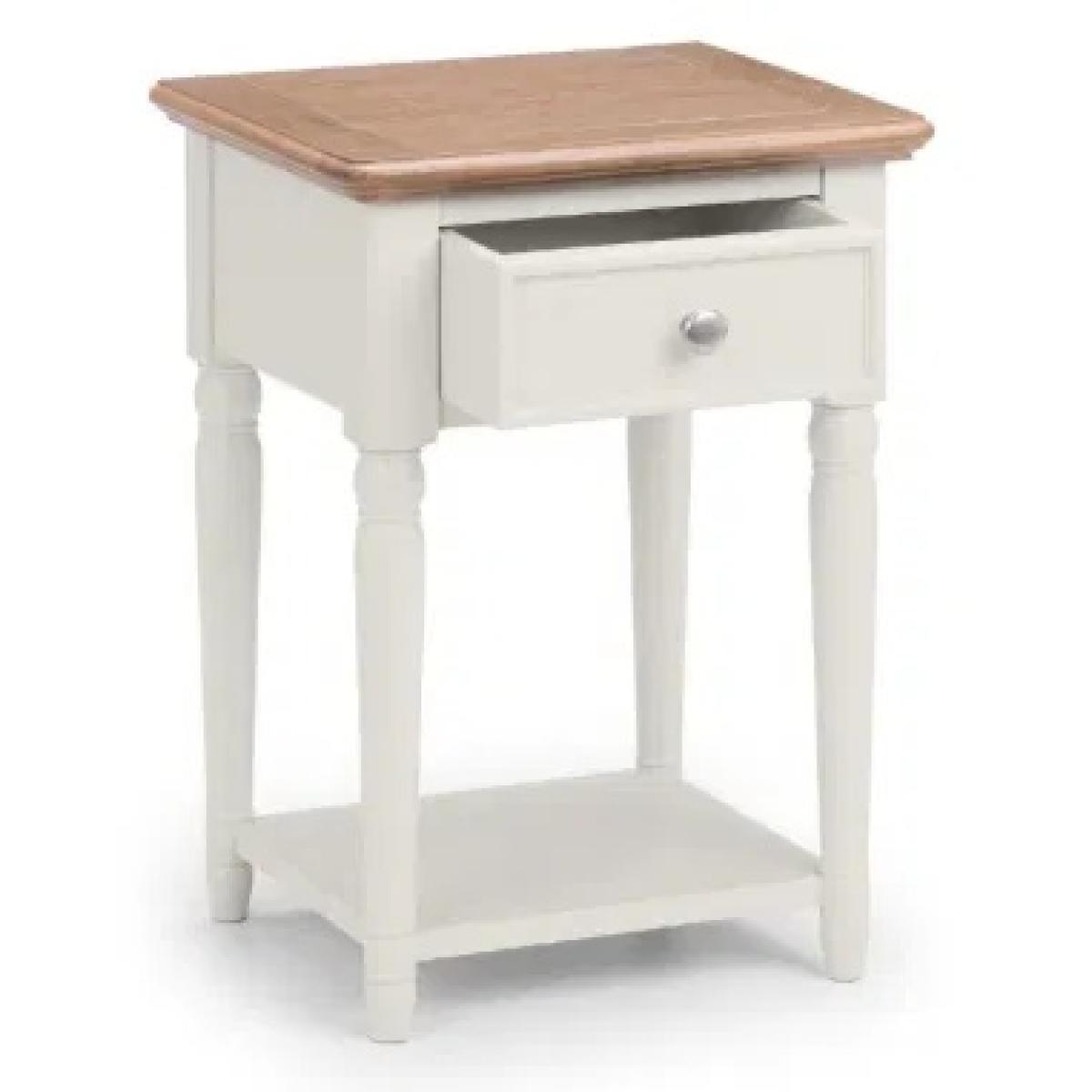 Julian Bowen Provence 1 Drawer Lamp Table In GreyOak – image 6