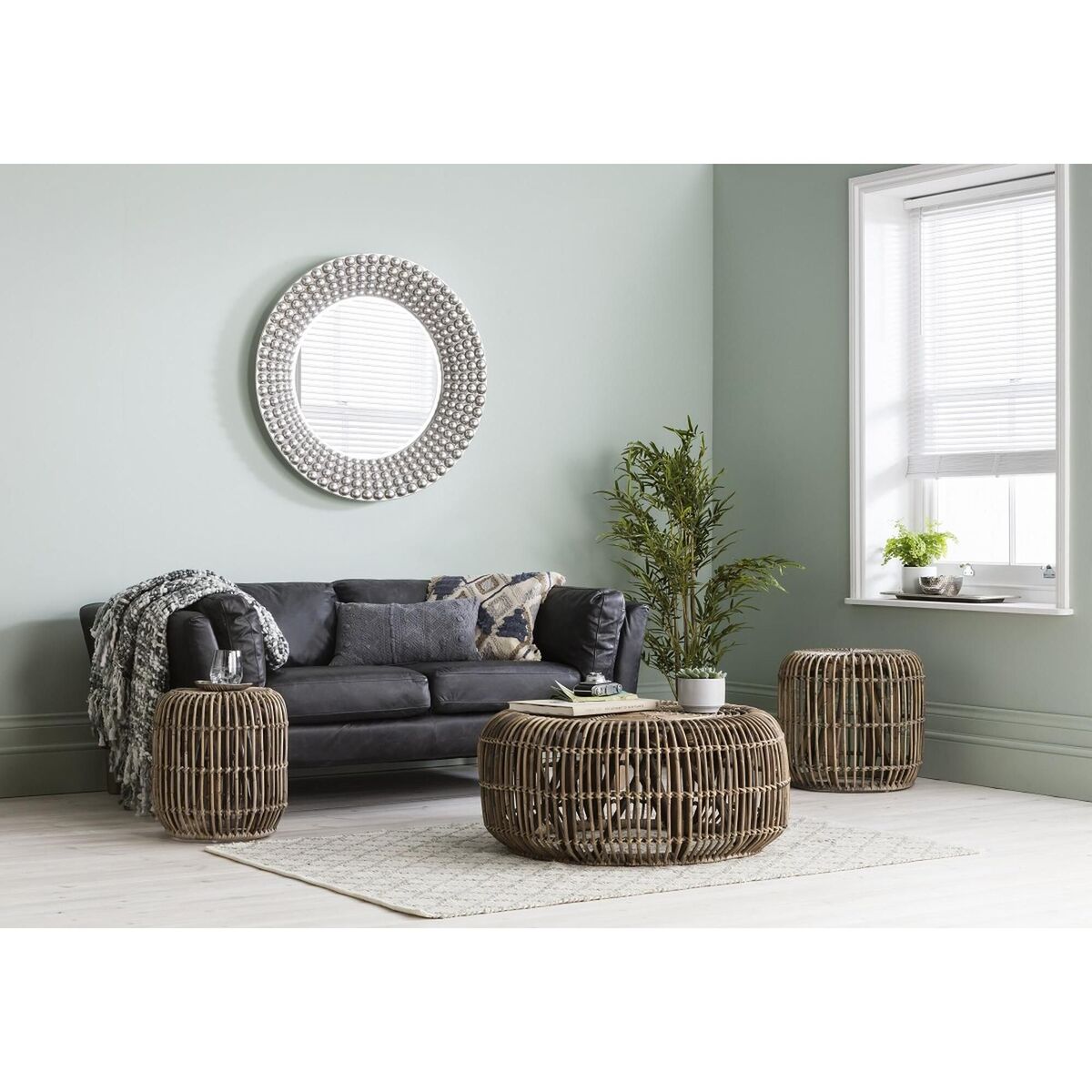Kira Rattan Side Table, Large – image 2
