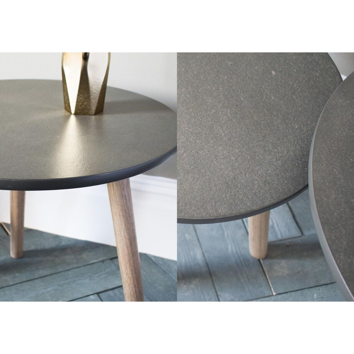 Varja Set of Three Side Tables in Grey – image 4