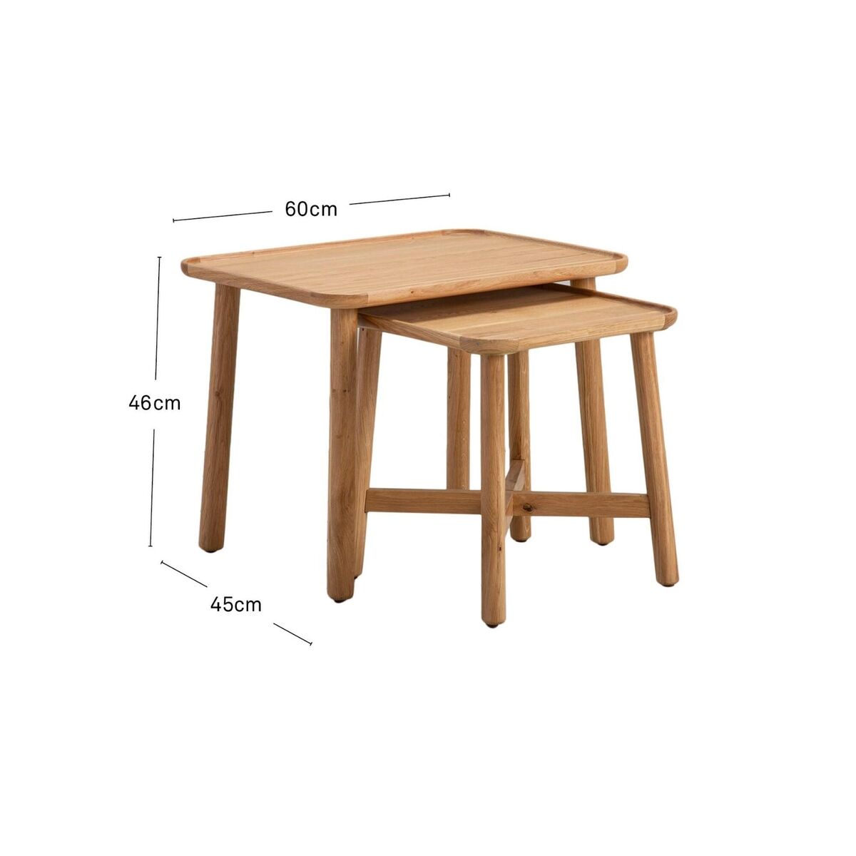 Noranda Oak Nesting Tables – image 10