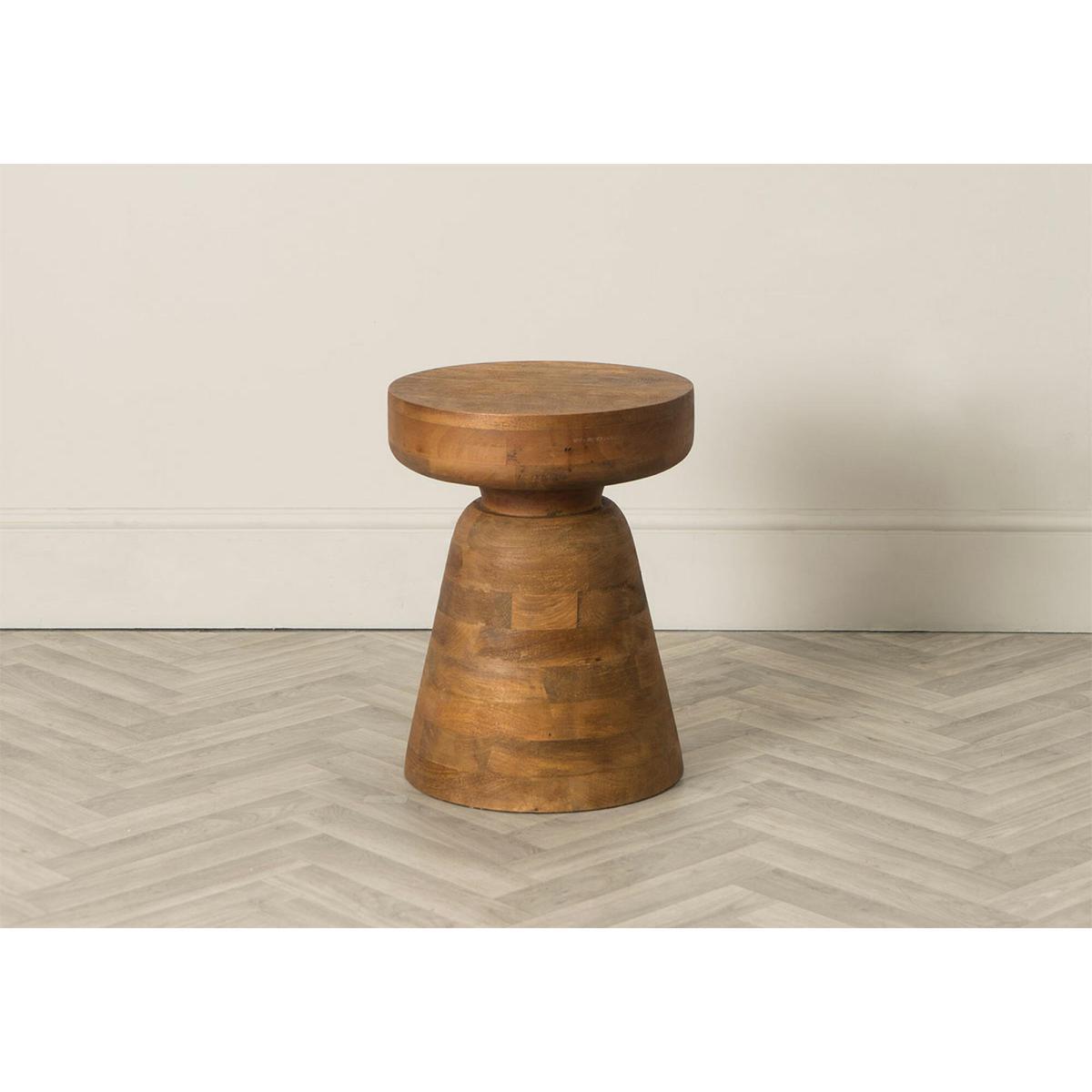 Damien Mango Side Table in Pecan Brown – image 1